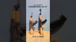 Cardboard AK-47 rifle Old versus New #cardboard #airsoft #guns #military #papergun
