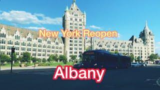 [4K] New York Reopen- Driving Tour - Downtown Albany | Capitol, State Street, Broadway, Clinton Ave