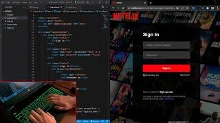 ASMR Programming - Coding Netflix Login Page - No Talking