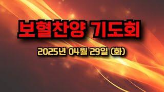 보혈찬양 기도회, 2025년 04월 29일 (화), 불의 찬양과 기도