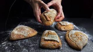 ASMR making sourdough ciabatta bread