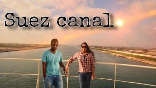 Our Ship Crossing Suez Canal