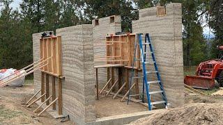 Five Weeks of Daily Footage: Rammed Earth Construction with Three Guys