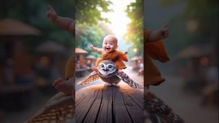 Little monk so cute  baby #so #cute #monk #cartoon #whatsapp #funny #baby #littlemonk