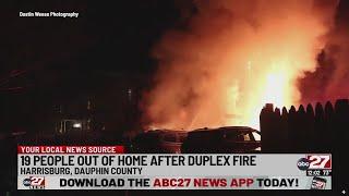 Harrisburg duplex engulfed in flames overnight, 19 assisted