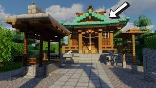 【マイクラ建築】街中の小さな神社の作り方【マイクラ和風】【マイクラ神社】【ゆっくり実況】