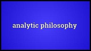Analytic philosophy Meaning