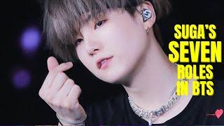 bts suga's seven important roles in bts & he's excelling in all of them