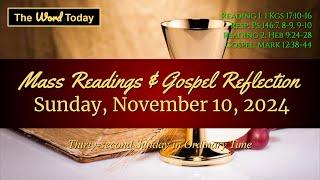 Today's Catholic Mass Readings & Gospel Reflection - Sunday, November 10, 2024