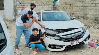 Anas bhai ny new car ka accident kr deya  || Papa ny bht mar pari Anas bhai ko  ||