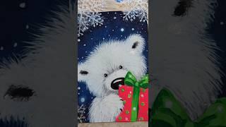 МАСТЕР КЛАСС ЖИВОПИСИ БЕЛЫЙ МИШКА /how to draw a polar bear