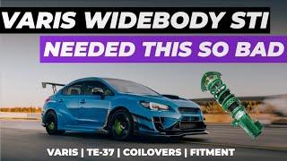 WE DID IT! COILOVERS: VARIS STI WIDEBODY LOWERED...HUGE TRANSFORMATION