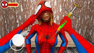 Playing as SpiderMan - Reveal Face SpiderWoman in Granny House