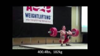 Ian Wilson C&J 182kg/400lbs @ age 16 [2010 American Open]