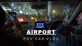 Car Drive To Airport - POV Car Drive - Toyota Sprinter Ae 110