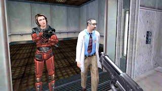 Hazardous Course Holographic Assistant Gina Cross after Decay of Half-Life