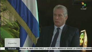 Miguel Diaz-Canel gives first television interview as Cuban president