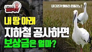 내 땅 아래 지하철 공사하면 보상금은 얼마나 받을까? 지하철 5호선, 9호선 지료 심층분석!