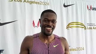 Rai Benjamin After Running World-Leading 46.64 400m Hurdles at LA Grand Prix