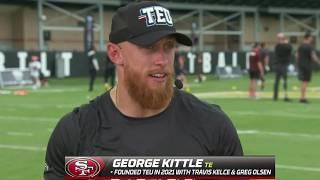 George Kittle teases Brock Purdy for not coming to Tight End U & gives Orlovsky a jersey | NFL Live