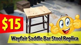 Saddle Bar Stool DIY Replica Of Wayfair's Best Seller