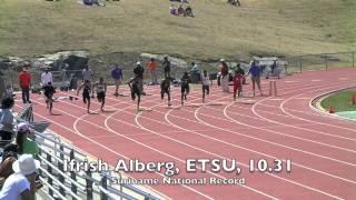 ETSU's Ifrish Alberg sets 100m Suriname national record - Charlotte 49er Classic 2013