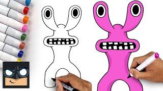 Rainbow Friends  How To Draw Pink | Draw & Color Art Tutorial