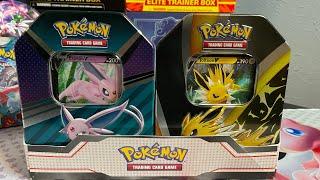 *Target UNBOXING* Pokémon TCG Eeveelution Jolteon Espeon Tin Bundle!