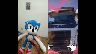 sonic react to ai scream truck meme 