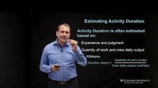 Estimating Activity Duration Part 1 - Construction Project Management