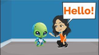 Nora meets an ALIEN | Funny English conversation practice