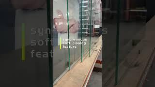 Hdsafe frameless telescopic sliding door without bottom track️️