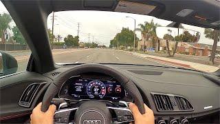 2020 Audi R8 V10 Performance Spyder POV Test Drive (3D Audio)(ASMR)