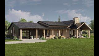 Spacious Barn House Plan | 4-Car Garage & Open Concept Living [Plan 963-01088]