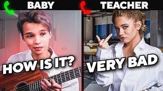 BABY VIRTUOSO pretends to be a BEGINNGER on LESSON | BEST REACTIONS OF ALL TIME