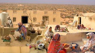 Desert Village Women’s Morning Routine In Mud House | Cooking Traditional Food | Punjab village life