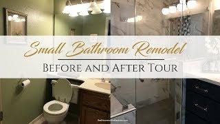 SMALL BATHROOM REMODEL (BEFORE AND AFTER TOUR)