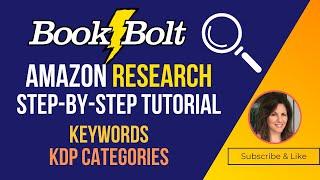 BOOK BOLT Amazon Research Tools Step-by-Step Training Tutorial