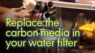 Replace the carbon media in your whole-house water filter