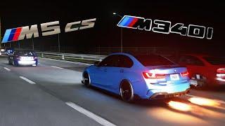 M5 CS & M340i Going CRAZY in traffic ! (Assetto Corsa / Logitech G923)