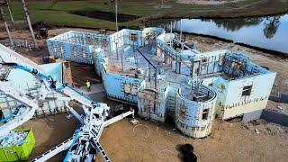 ICF Castle Main Floor Takes Shape in MASSIVE Concrete Pour!