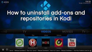 How to un-install add-ons & repositories from Kodi