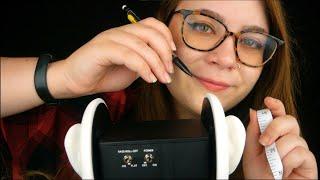 Measuring, Marking, & Adjusting Your Ears (Up Close Ear Sounds, Ear Touching) ️ ASMR Roleplay