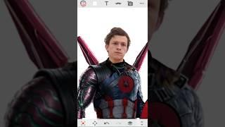 Spider Man Tom Holland + Iron Man + Bucky Barnes + Captain America | Fusion Art #shorts #fusionart