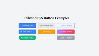 Tailwind CSS Button Tutorial: 9 Creative Button Styles #tailwindcss #buttoncss