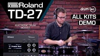 Roland TD-27 electronic drum module playing all kits demo with drum-tec diabolo series