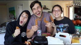 CHICKEN TENDER MUKBANG FT DAVID DOBRIK & ASSISTANT NATALIE