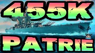 Patrie macht 455K DMG *T11 POWAAA* im "400K Club" ️ in World of Warships 