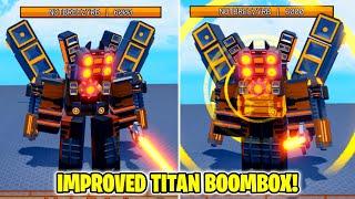 How to get IMPROVED TITAN BOOMBOX in SUPER BOX SIEGE DEFENSE!! (ROBLOX)