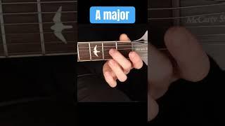 How to play A major chord on guitar in the open position.  #guitarchords